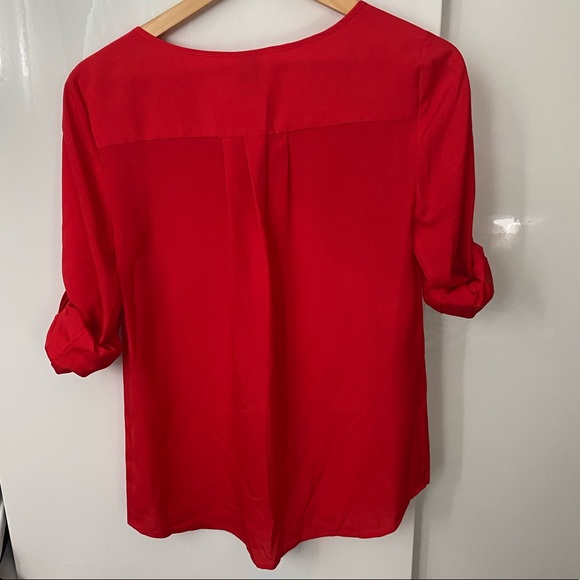 Anne Klein red blouse size S - Picture 6 of 12